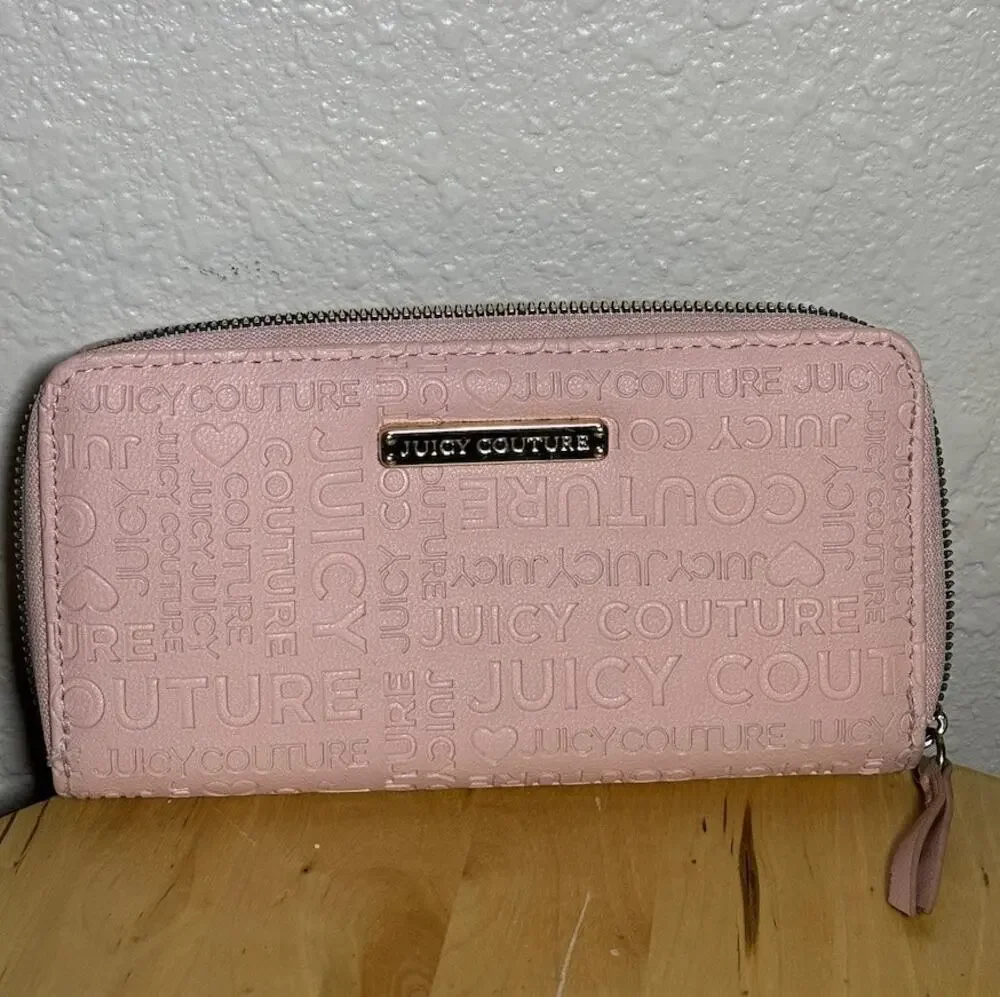 Juicy Couture Pale Pink Zip Around Wallet
